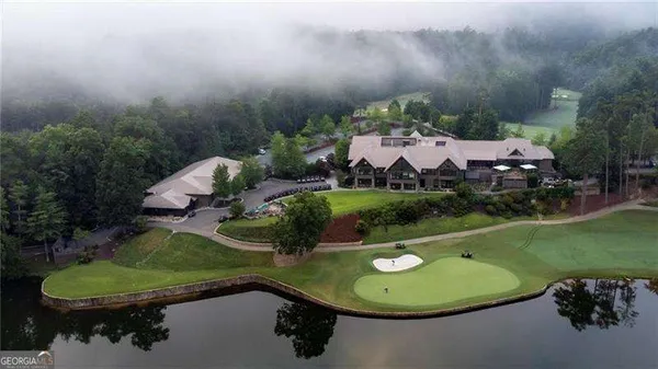 an aerial view of a house having outdoor space