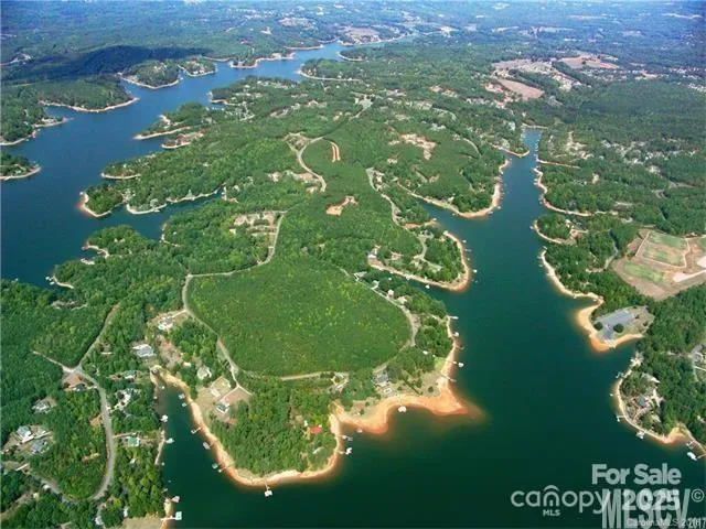 a view of a lake with a house
