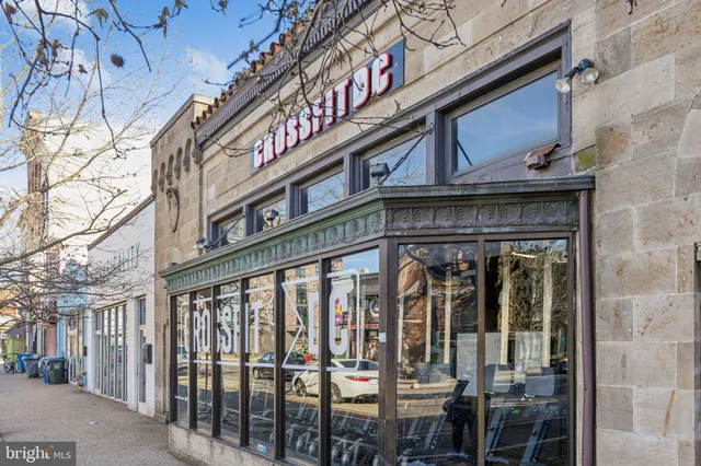 a front view of a building