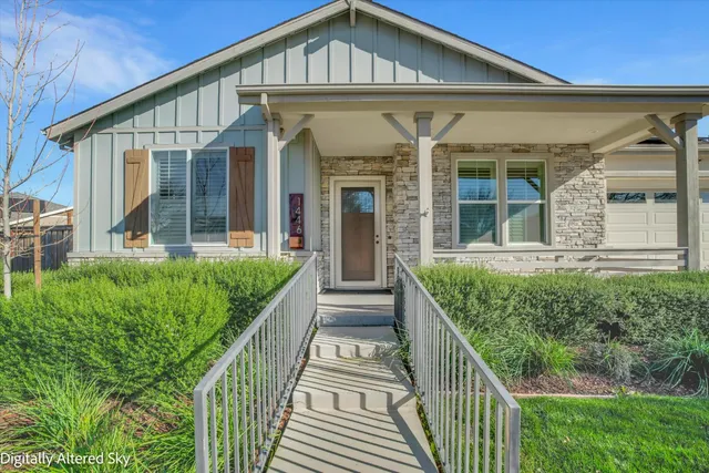 a view of front door of house