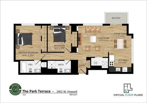 $2,354 | 2451 West Howard Street, Unit 212, Chicago, IL 60645