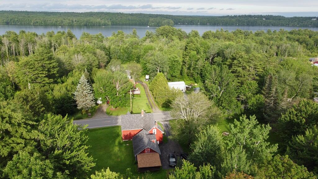 490 Smithfield Road Belgrade, ME 04917 - Photo 32 of 36 Aerial with Salmon Lake