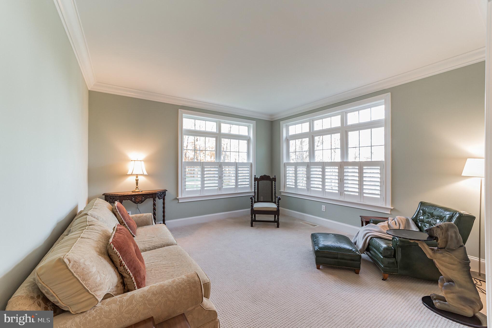 Living Room with Plantation Shutters