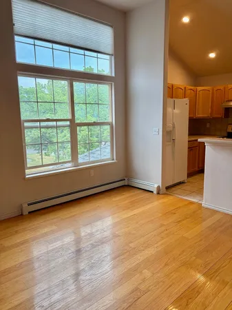 an empty room with a window