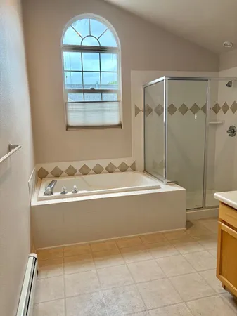 a bathroom with a sink a toilet and a shower