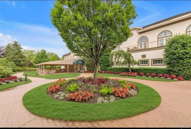 a view of a flowers in front of flowers