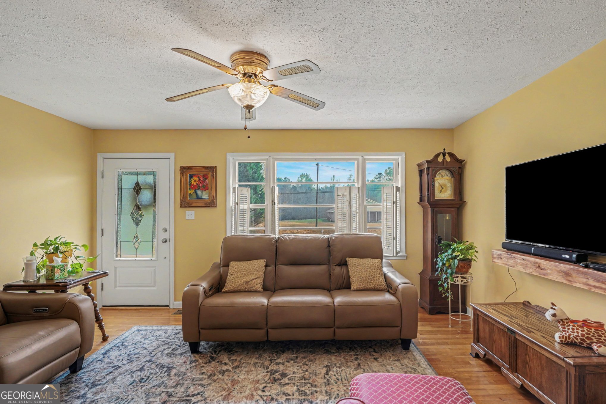 117 Dobbins Mill Road Griffin, GA 30223 - Photo 6 of 27 a living room with furniture and a flat screen tv