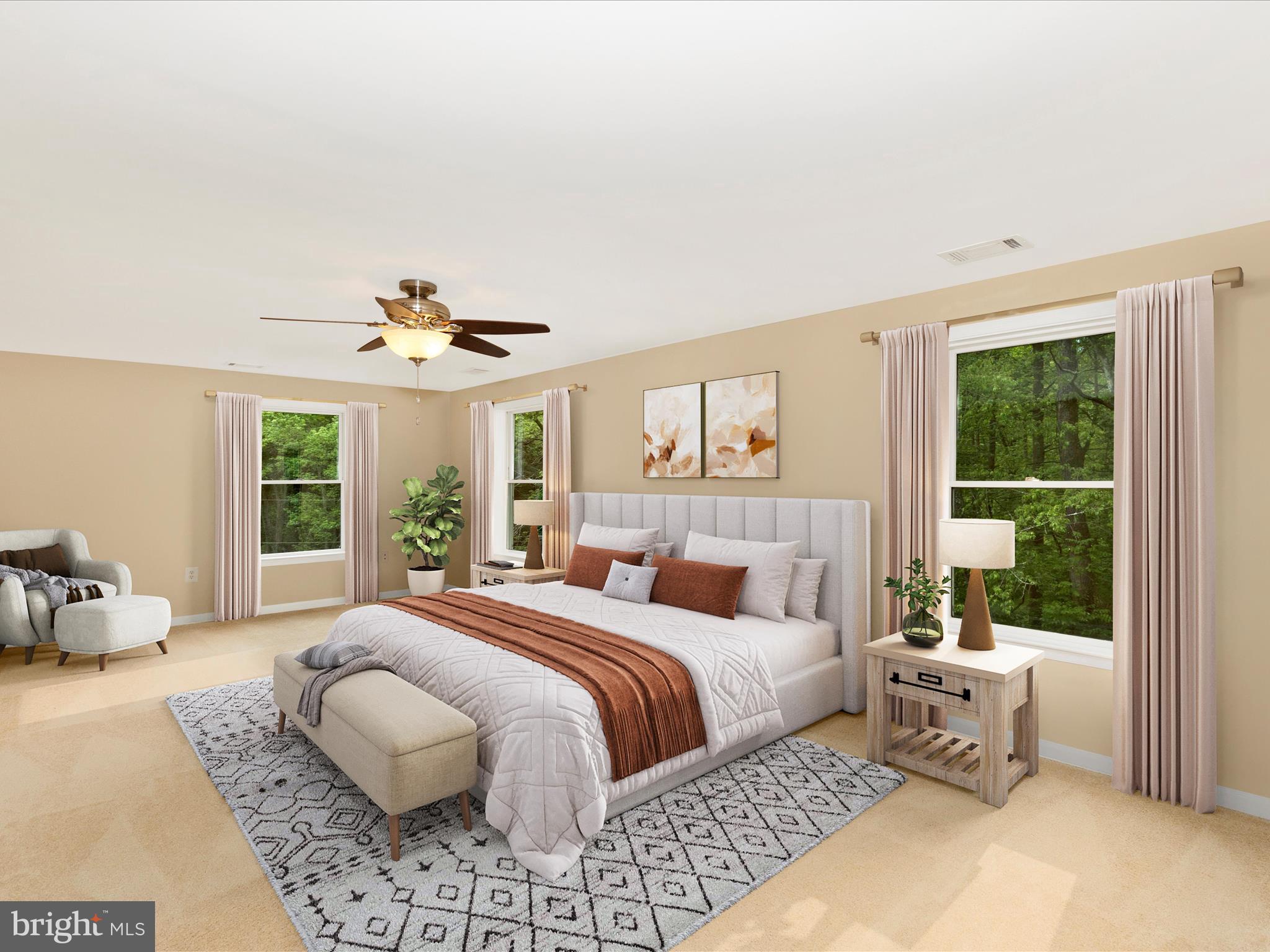 10433 Grindstone Run Road Myersville, MD 21773 - Photo 26 of 42 a bedroom with a large bed and a large window