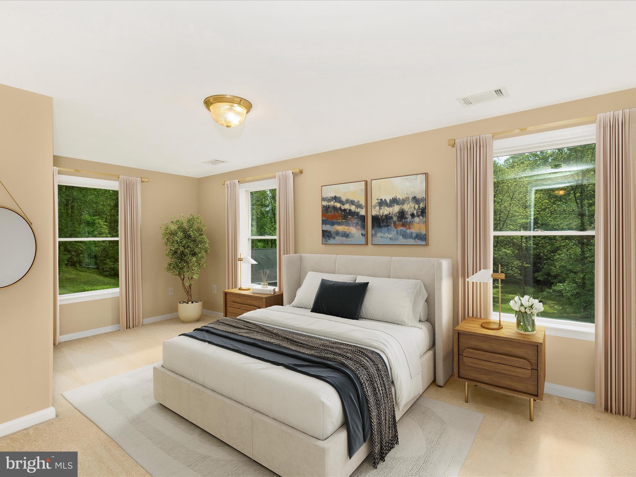 10433 Grindstone Run Road Myersville, MD 21773 - Photo 35 of 42 a bedroom with a large bed and a large window