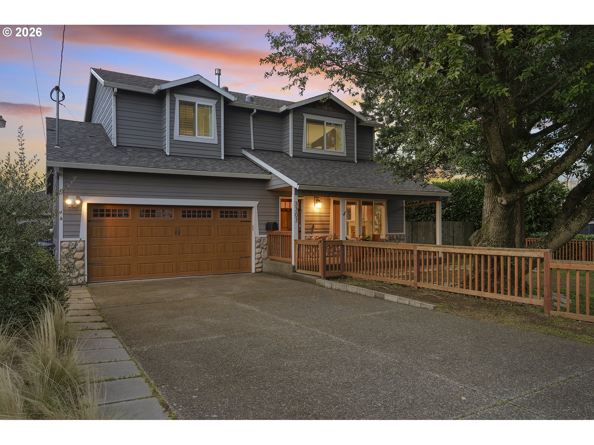 3307 North Terry Street Portland, OR 97217 - Photo 1 of 37 a front view of a house with a garage