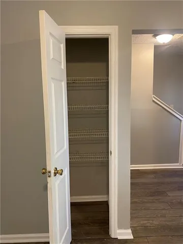 a view of wooden closet