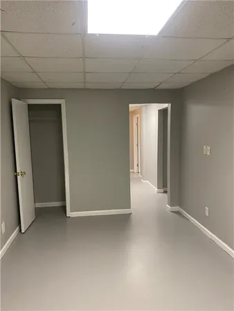 an empty room with window