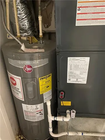 a room with stainless steel appliances