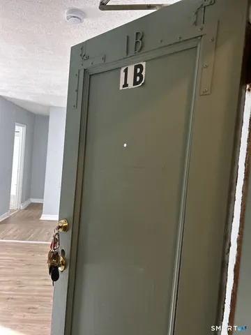 a close view of door