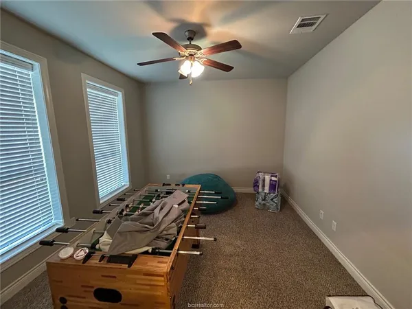 a room with gym equipment