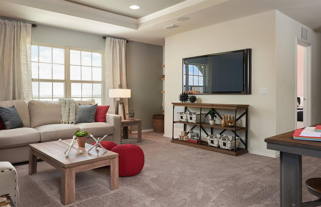 1087 Clear Dusk Lane Forney, TX 75126 - Photo 7 of 12 a living room with furniture and a flat screen tv