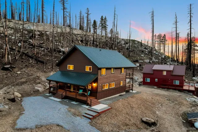 a car parked in front of a house