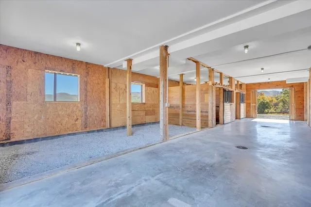 a view of a lake with a city