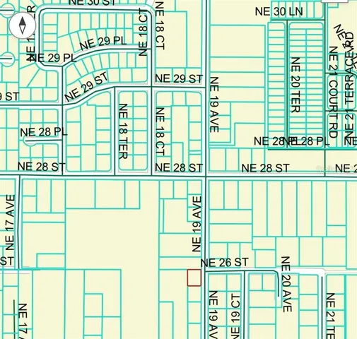 a view of a large building with a large window