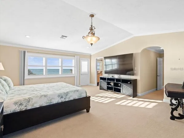 a view of an ocean with a nearby beach