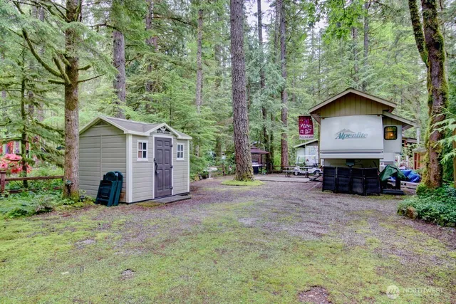 a view of a house with a yard and large tree