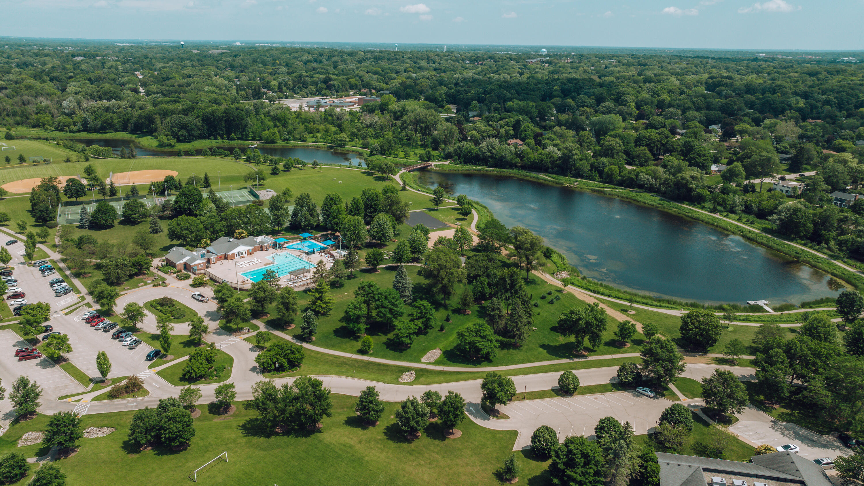 820 Pilgrim Parkway, Unit C Elm Grove, WI 53122 - Photo 33 of 35 Aerial- Nearby Park/Golf Course