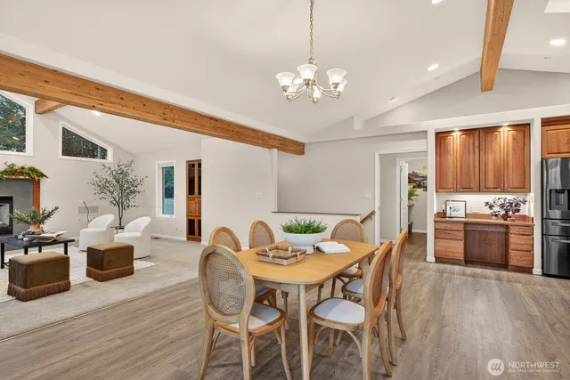a bathroom with a sink double vanity and a mirror