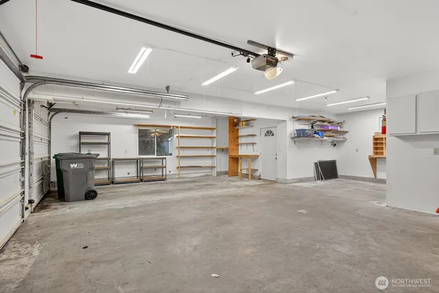 a view of a garden with a fountain