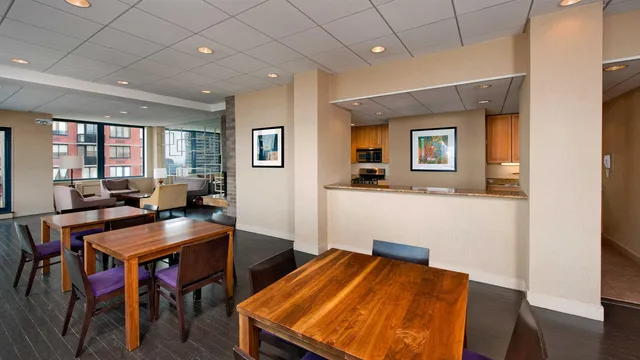 a room with furniture and a table