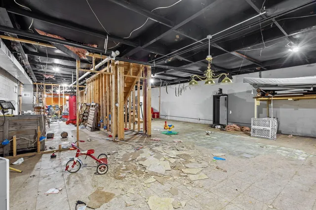 a view of storage and utility room