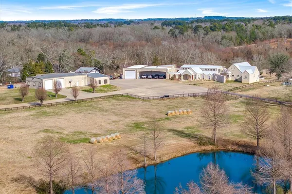 a view of a town with an ocean view