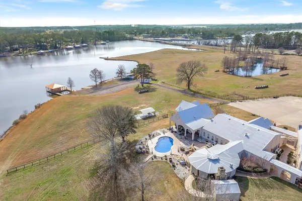 a view of a lake with a ocean view