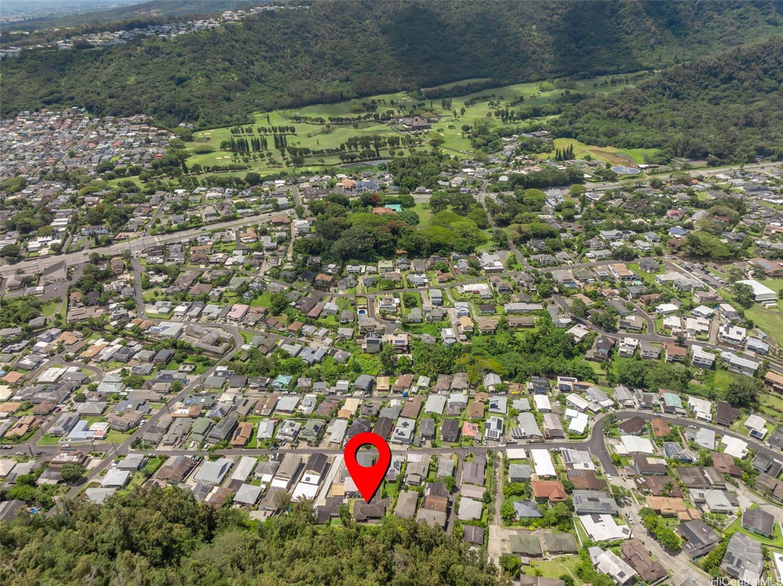 2811 Henry Street Honolulu, HI 96817 - Photo 25 of 25 An incredible bird's-eye perspective showcasing the property's serene neighborhood setting, perfectly situated beneath a canopy of lush fores