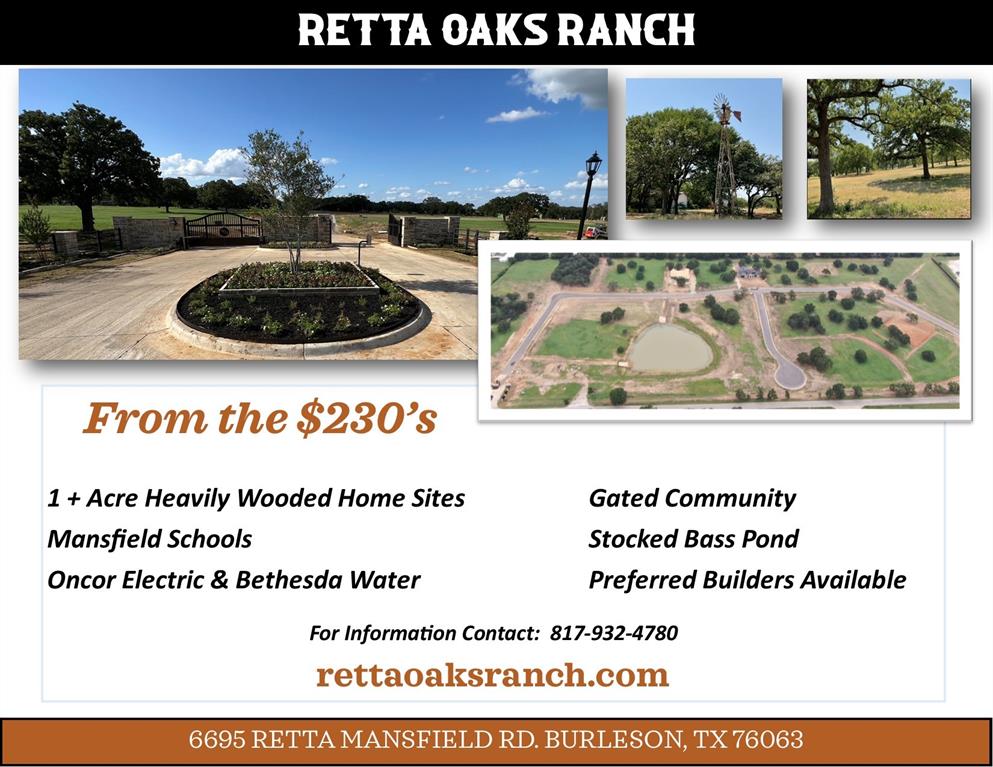 Retta Oaks Ranch Available Lots