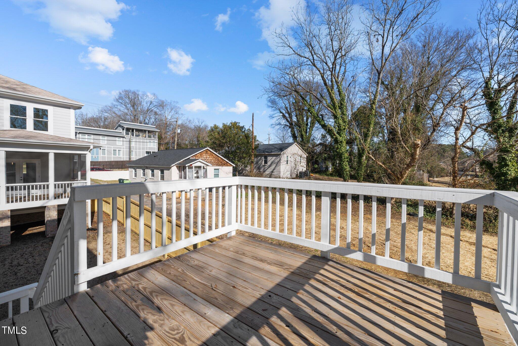 600 Bragg Street Raleigh, NC 27610 - Photo 55 of 68 a view of a wooden roof deck