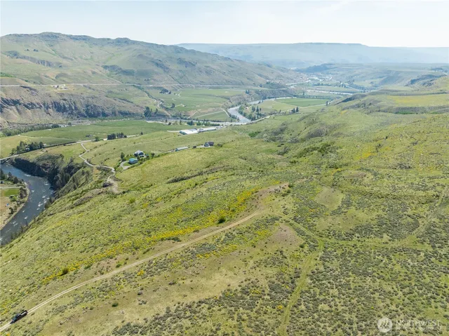 a view of a big yard with green space