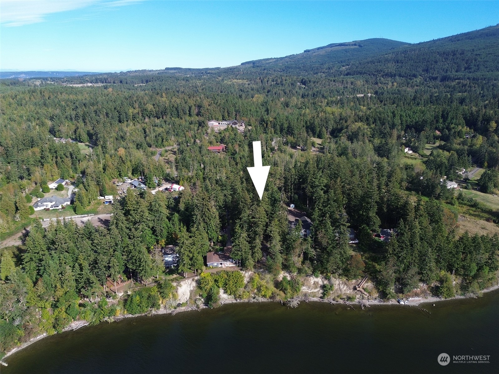 795 East Sequim Bay Road Sequim, WA 98382 - Photo 29 of 36 an aerial view of a town with couple of houses