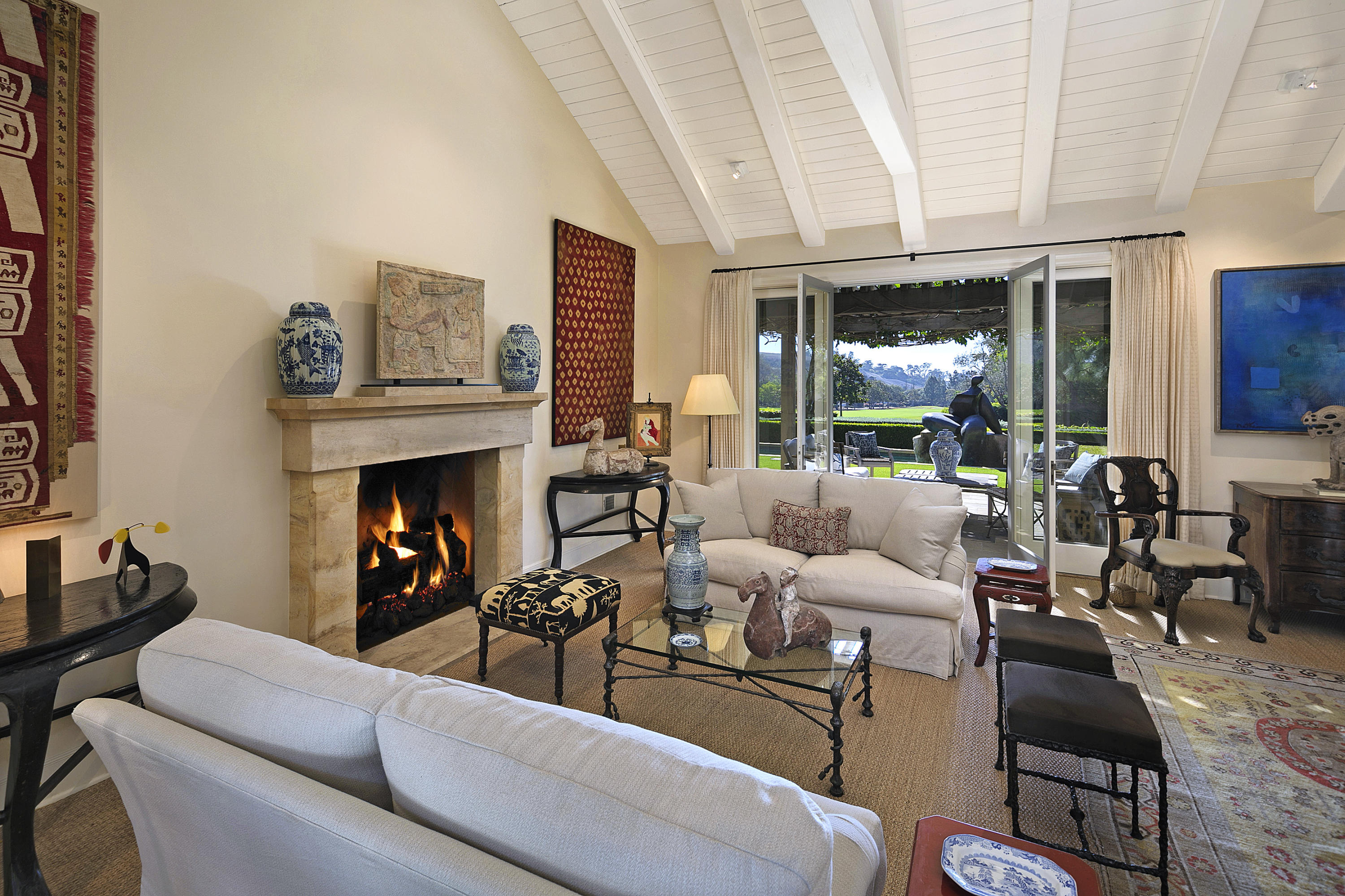 2159 Boundary Drive Montecito, CA 93108 - Photo 10 of 14 a living room with furniture and a fireplace