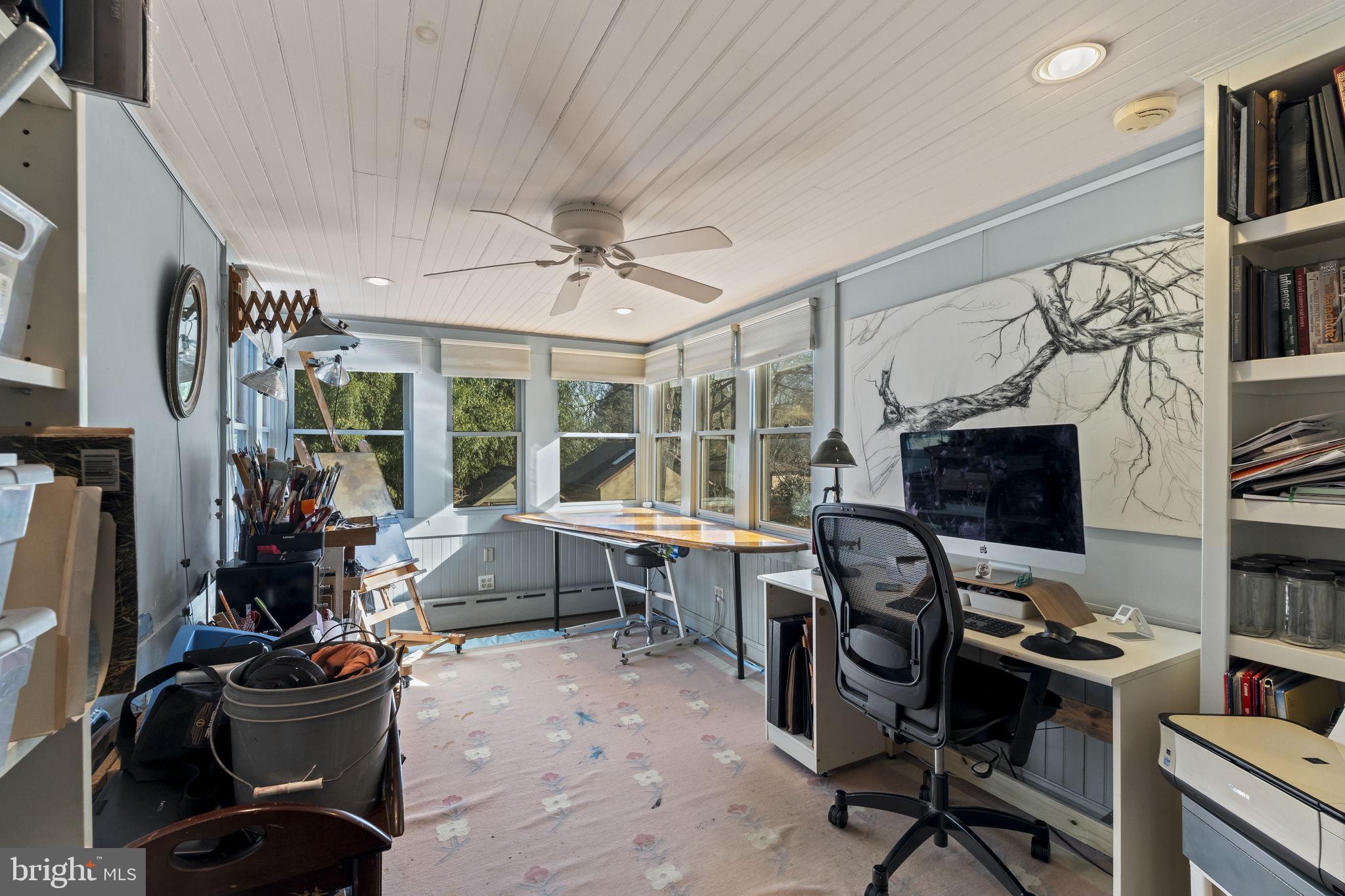 339 Park Avenue Swarthmore, PA 19081 - Photo 37 of 54 a view of a workspace with furniture and a window