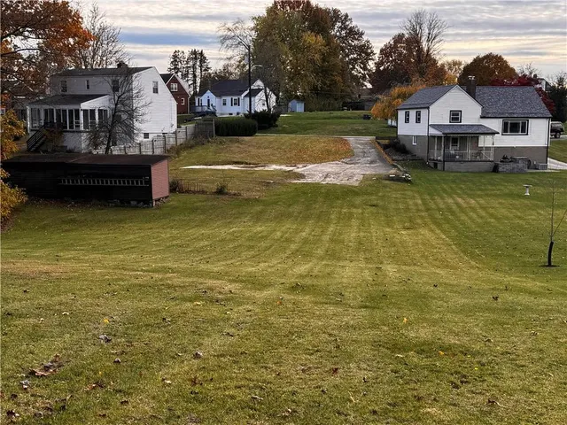 a view of a lake with houses