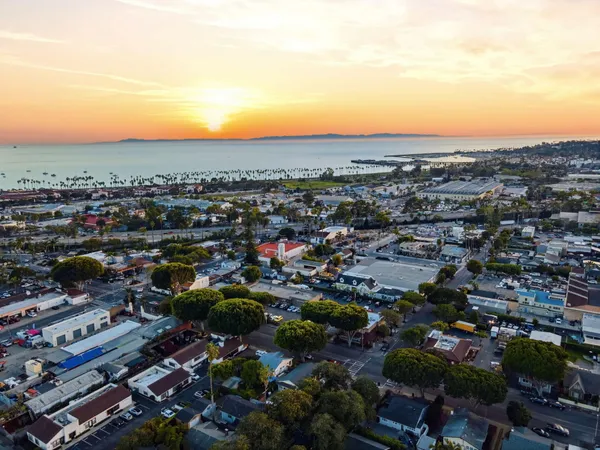 an aerial view of a city