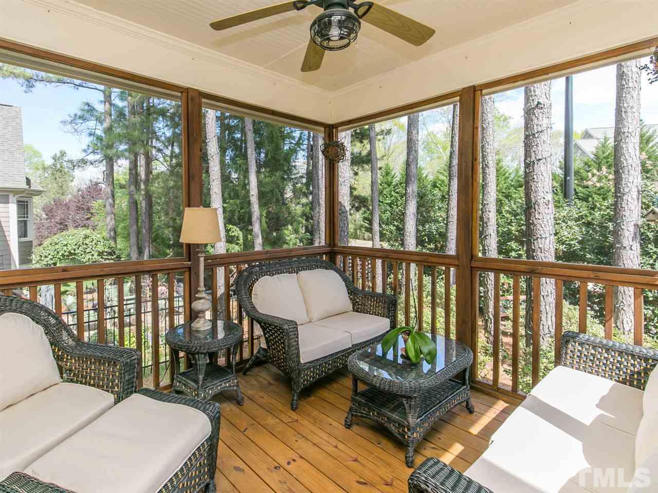 2725 Peachleaf Street Raleigh, NC 27614 - Photo 18 of 25 Relax on the Screened Porch and Listen to Music through the Outdoor Speaker System