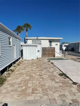 a view of a house with a patio