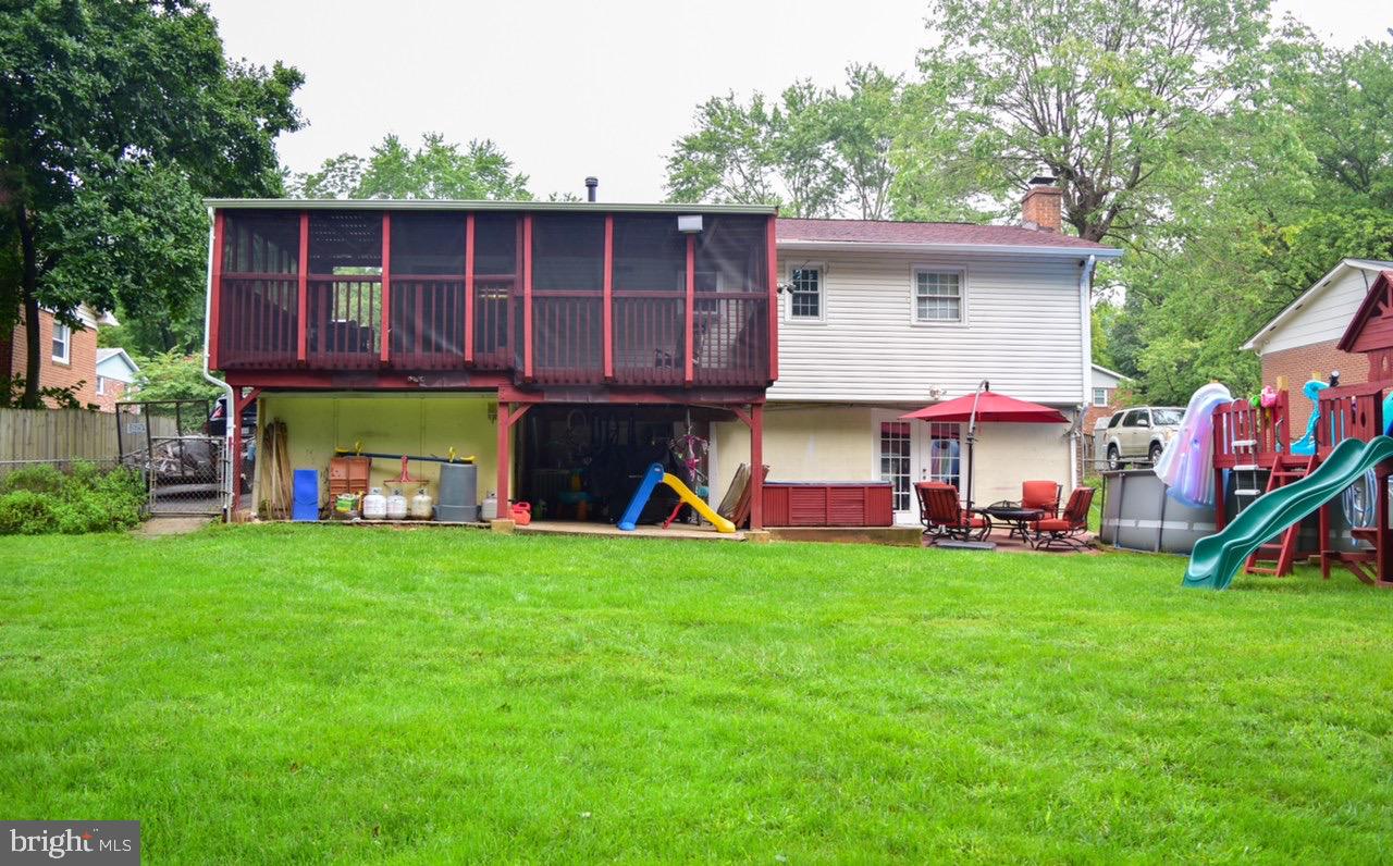 Large covered screened deck