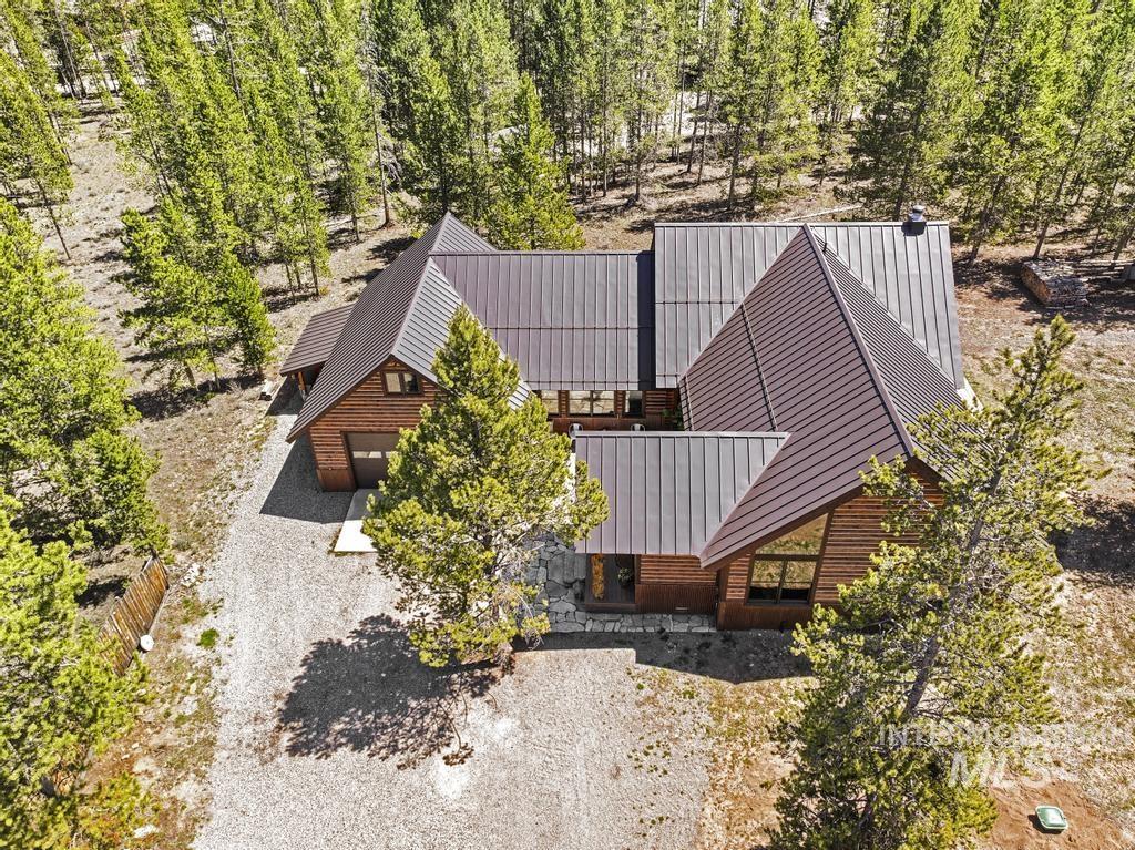 65 Goat Creek Way Stanley, ID 83278 - Photo 5 of 32 Architectural residence featuring a multi-pitched metal roof and wood siding