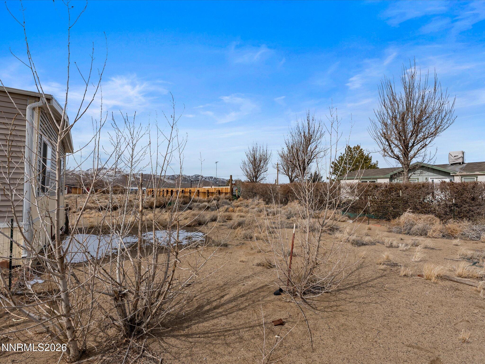 7815 Springfield Road Silver Springs, NV 89429 - Photo 29 of 46 a view of a yard with wooden fence
