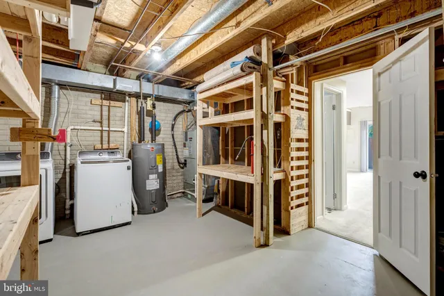 a view of storage and utility room