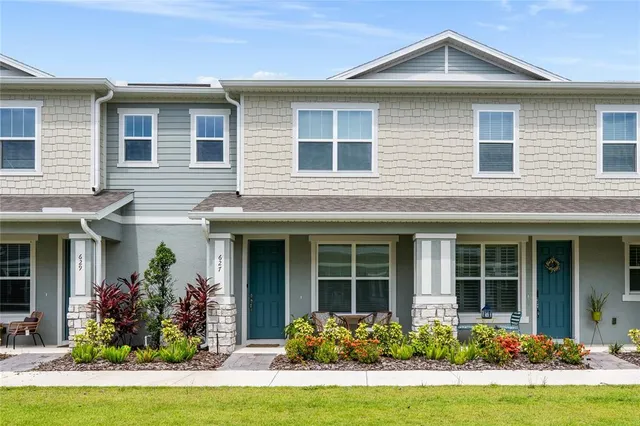 a front view of a house