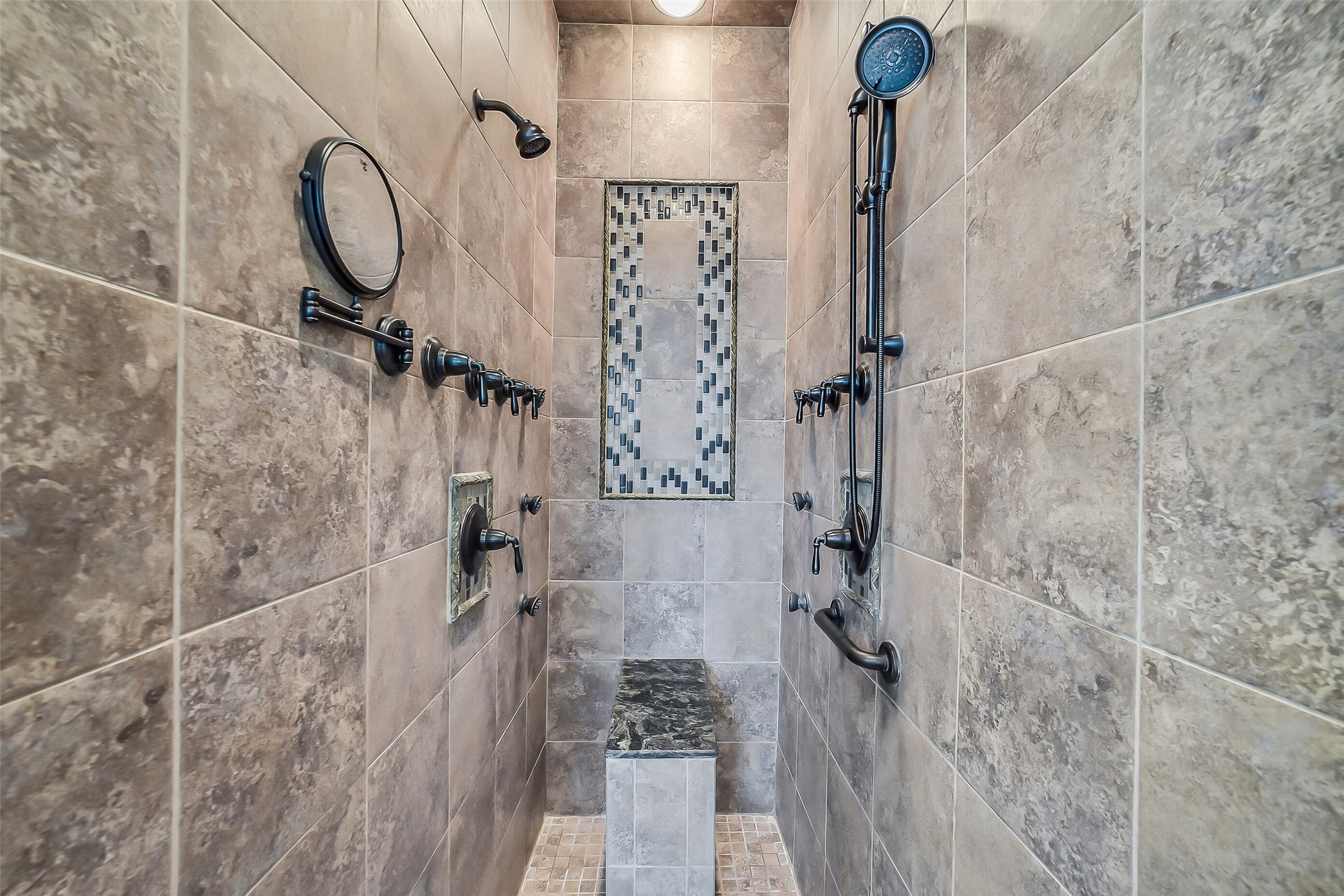 1260 Fries Road Houston, TX 77055 - Photo 24 of 42 INCREDIBLE MASSIVE Walk In Shower with every possible Shower Feature!