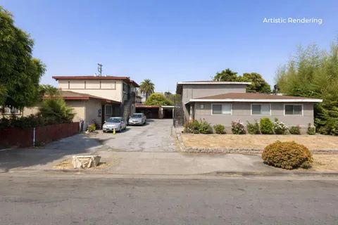 a view of a house with a patio
